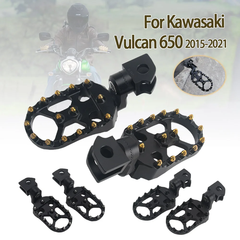 

Motorcycle Front Footrest For Kawasaki Vulcan 650 S 650 Adjustable Extend Lowering Foot Pegs Rotatable FootPegs Rest