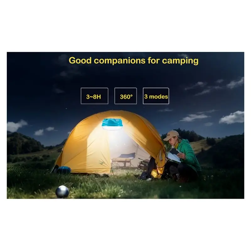 Premium-LED Emergency Light Multi-Function-Solar& Type-C Charging, Waterproof, Mobile Device , For Camping& Power Outages
