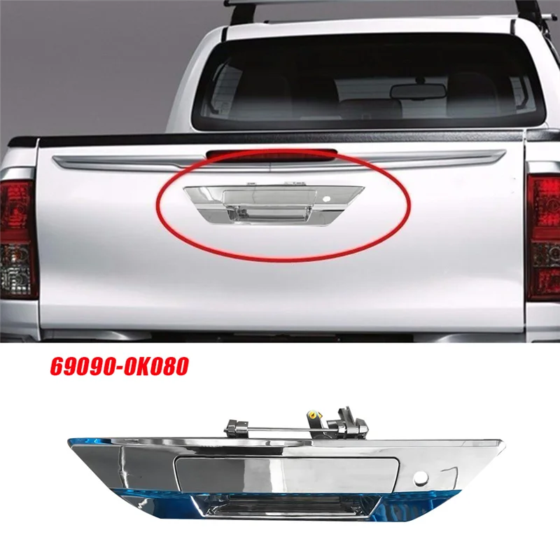 Chrome Rear Tailgate Bezel Trim 69090-0K080 for Toyota Hilux 2015-2022 Back Door Handle Pull Assembly 690900K080