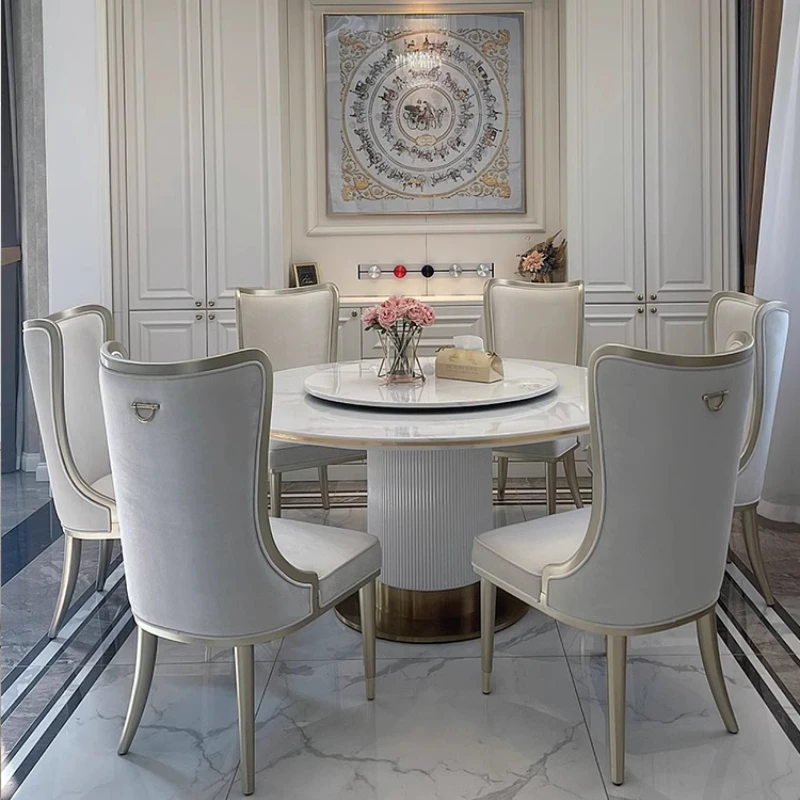 Luxury Modern Wood Dining Tables Chairs Party Event Modern Round Dining Table Living Room Mesas De Jantar Furniture Home