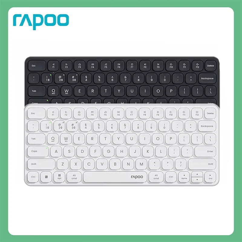 

Rapoo E9000G Беспроводная клавиатура Bluetooth Низкопрофильная компьютерная клавиатура для ноутбука 78 клавиш Портативная эргономика Компьютерная периферия