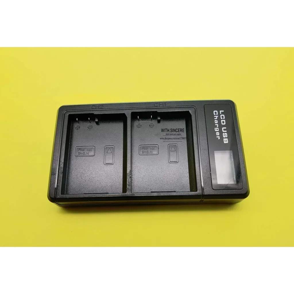 `EN-EL14 EN EL14 Charger for Nikon D3100 D3200 D3300 D3400 D3500 P7000 D5600 D5100 D5200 USB LCD Dual  Battery Charger