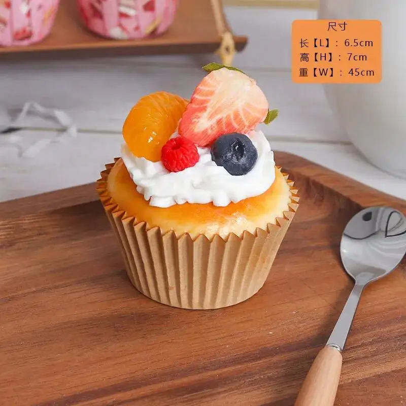 6 uds Cupcake falso pastel Artificial postre exhibición simulación modelo de comida Destop hogar accesorios de boda decoración