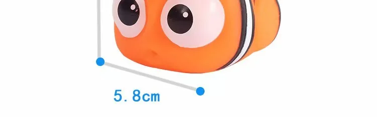Findet Nemo Dory Schwimmende Spritz-Spielzeuge aus weichem Gummi – Cosplay-Tierfiguren, Cartoon-Clownfisch-Puppe, Kawaii-Geschenk – Detail 4