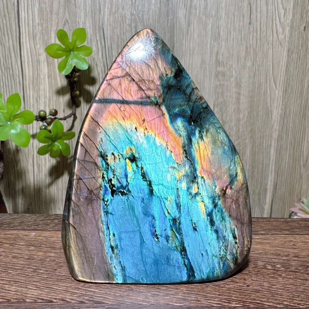 Natural Colourful Purple Blue Labradorite Free Form Stone Healing Crystal Reiki Energy Home Decoration Ornament Gift