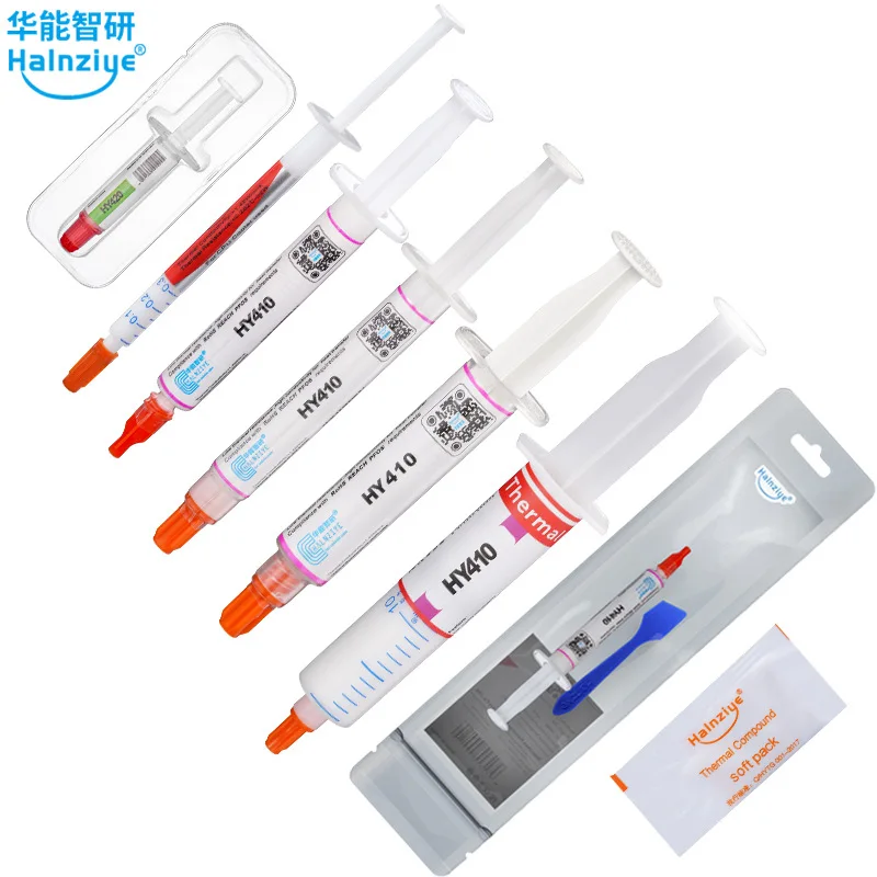 Halnziye HY410 Thermal Paste 1.42W/mK CPU GPU Thermal Grease Heatsink Compound for PC Cooler LED Chip