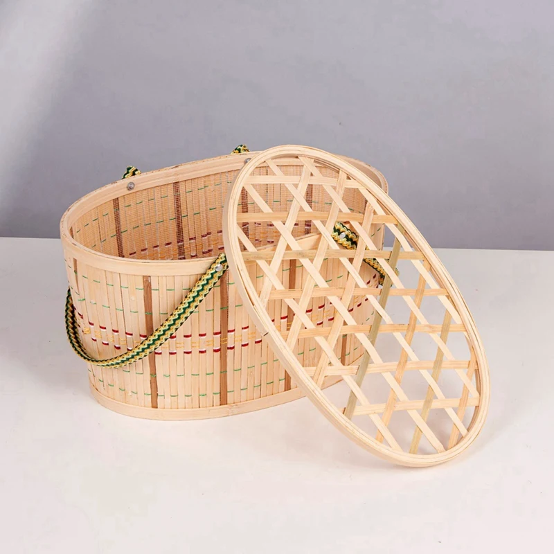 Portable Egg Bamboo Basket Bamboo Basket For Specialty Product Packaging And Gift Giving