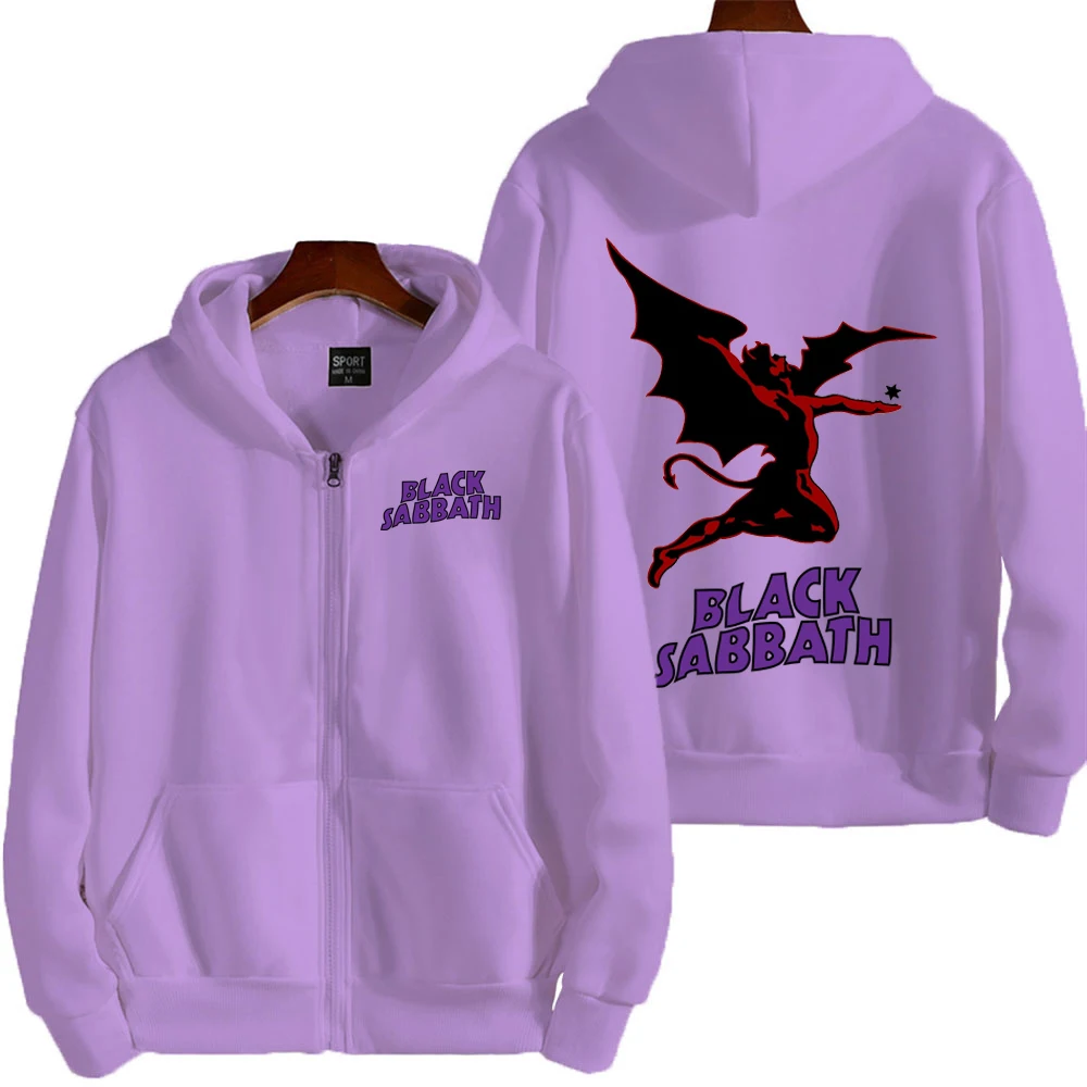 Preto sabbath masculino zíper hoodie primavera outono feminino moletom de grandes dimensões 2026 nova moda casal jaquetas roupas topos
