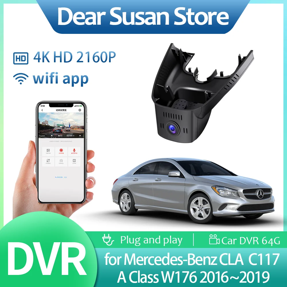 

Car Video DVR for Mercedes-Benz CLA C117 A Class W176 180 200 2016~2019 Driving Recorder Front Camera Night Vision Accessories