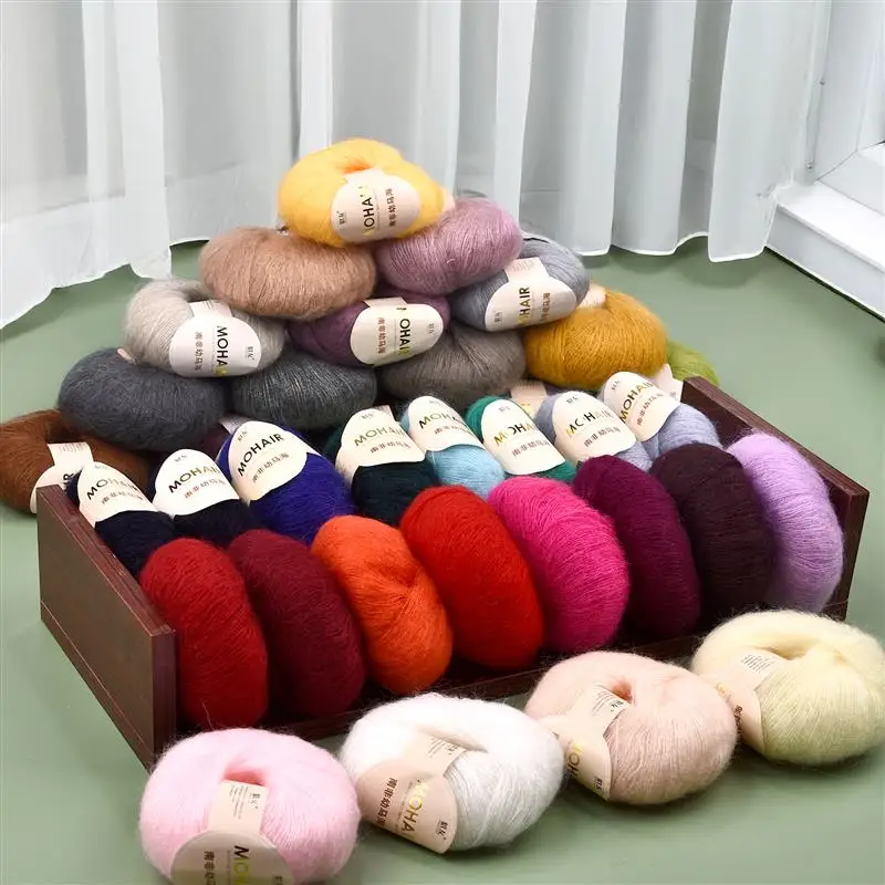 

25g Mohair Yarn Extra Soft Warm Baby Wool Crochet Yarn for Hand Knitting Sweater Shawl Scarf DIY Material Supplies