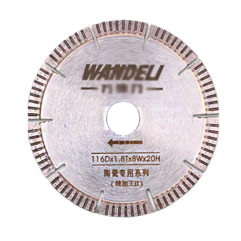 116Dx1.8Tx8Wx20MM Diamond Saw Blade Marble Stone Ceramic Tile Cutter Saw Blade For Wandeli QX QXZ Tile Cutting Machine 10PCS