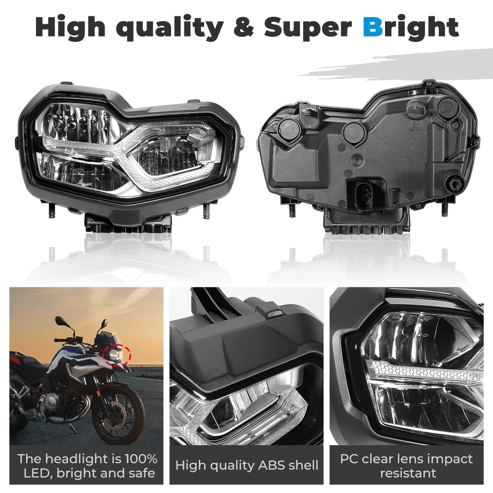 Motorcycle Headlight Assembly For BMW F750GS F850GS 2013-2018 LED Headlight F 750GS F 850GS ADV Adventure LED Head Lights