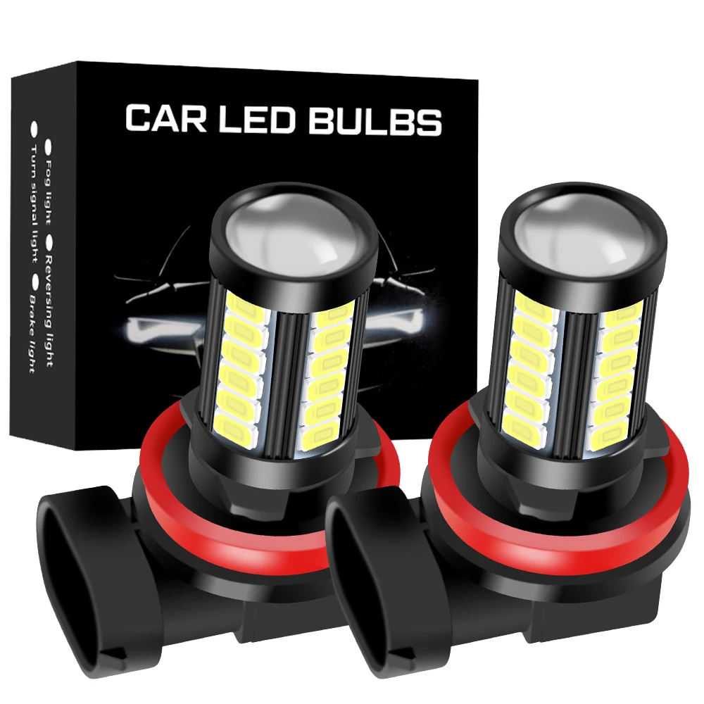 2Pcs H8 H11 Car Led Fog Lights Bulb for Daewoo Matiz Nexia Nubira Sens Tosca Winstorm Borgward BX5 BX6 BX7