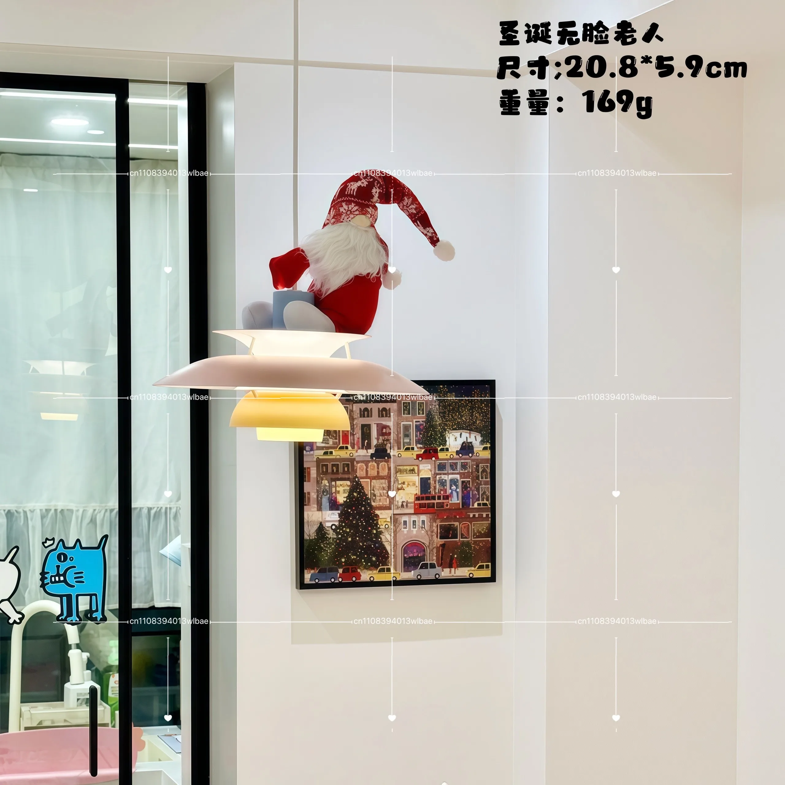 Santa Claus Decoration Chandelier Christmas Decoration Home Living Room Christmas Atmosphere Scene Decoration