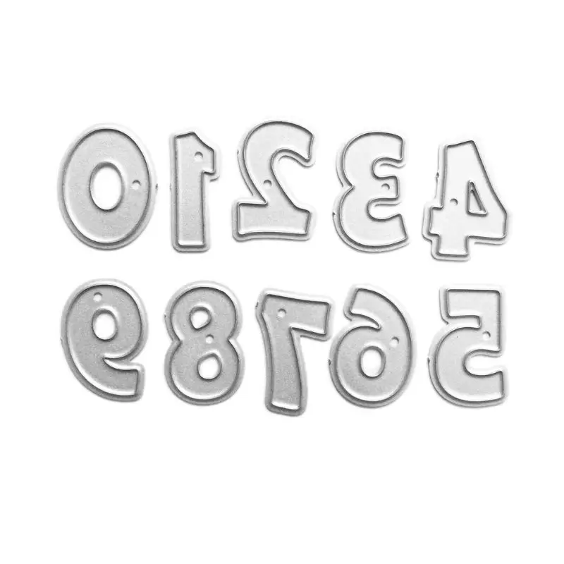 R1WA Numeri Metal tagliente muore stencil scrapbooking fai da te album carta embos
