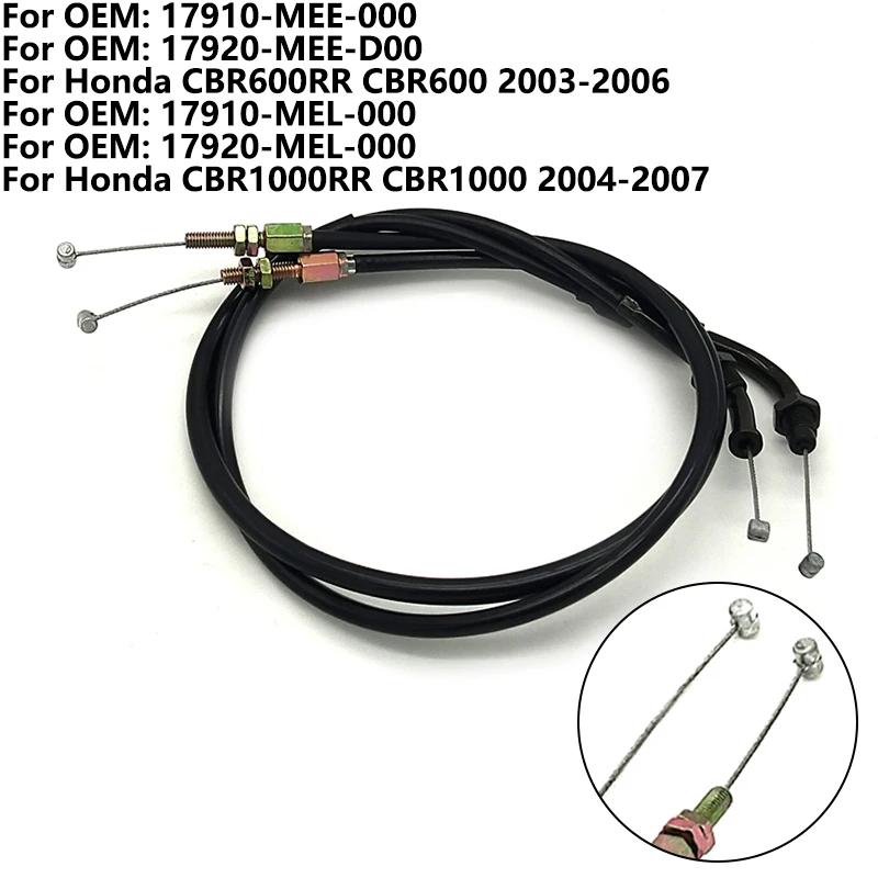 Throttle Accelerator Cable For Honda CBR600RR CBR600 CBR1000RR CBR1000 17910-MEE-000 17920-MEE-D00  17910-MEL-000  17920-MEL-000