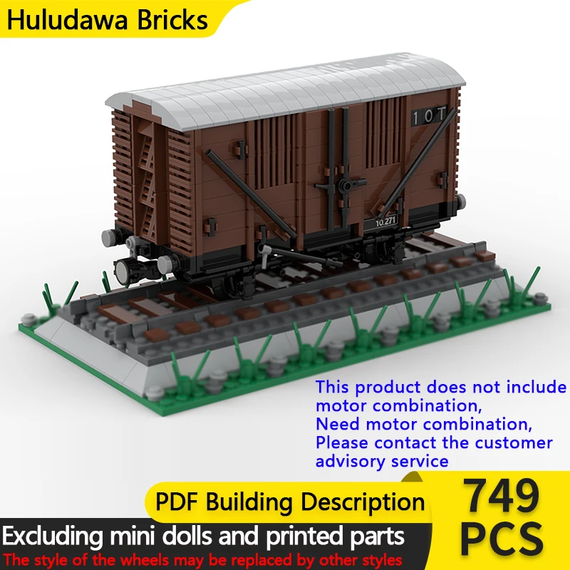 

City Car Model MOC Building Bricks Brown BR 10 Ton Meat Van Modular Technology Children Holiday Gifts Assemble Toys Suit