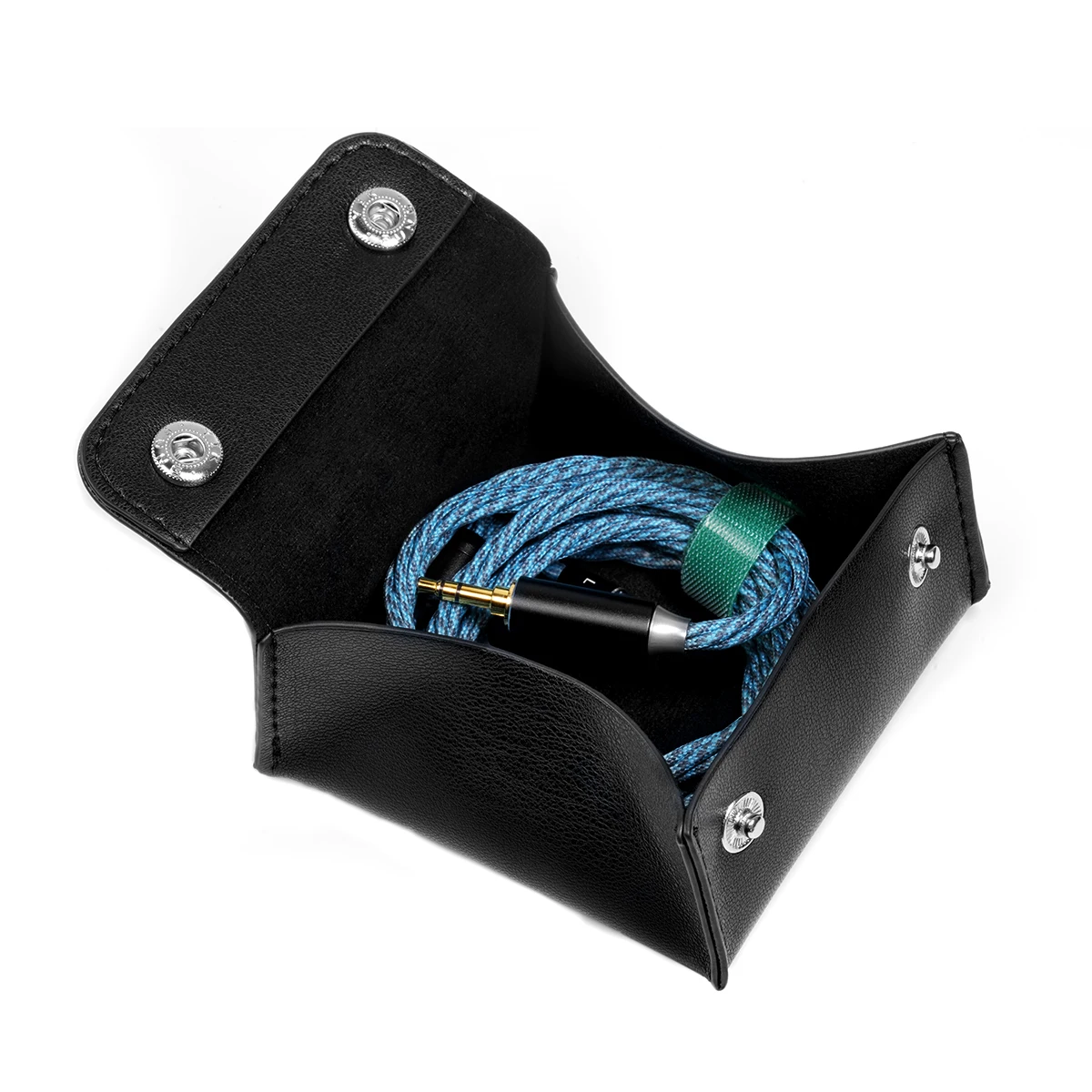 Angelears 가죽 이어폰 가방 보호 케이스, 유니버설 이어버드, 헤드셋 액세서리, 심연용 이어버드 보관 헤드폰 가방