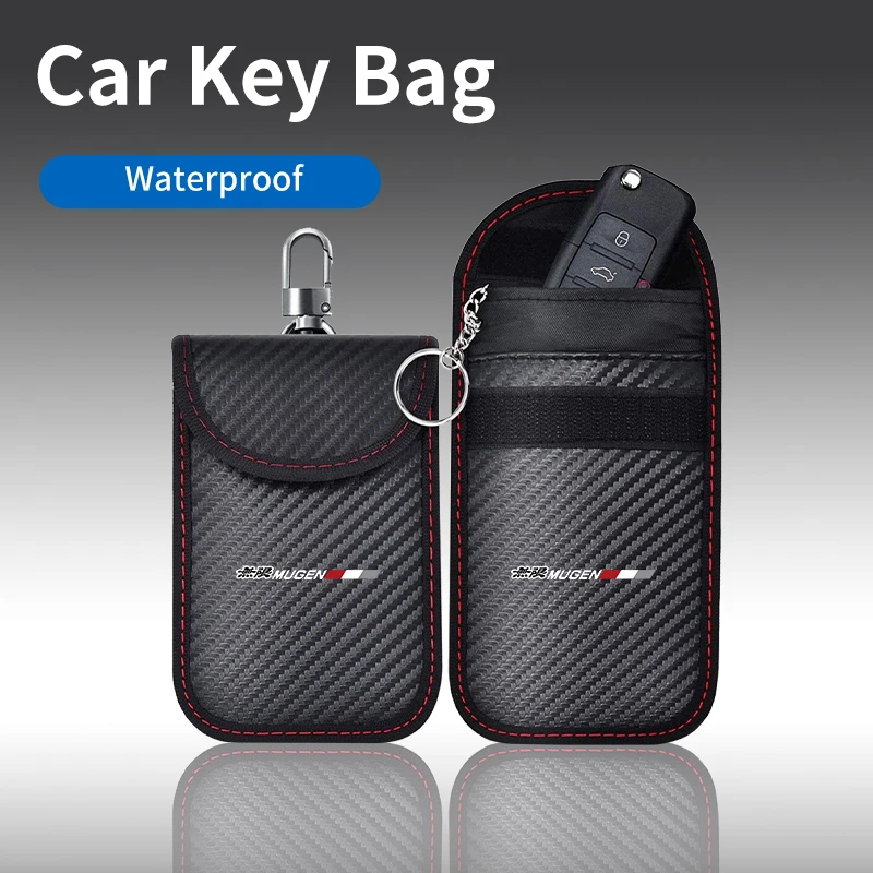

Car Key Case Signal Blocker Bag RFID Shielding Pocket For Honda Mugen Civic Accord Jazz Fit CRV BRV HRV Insight Pilot Passport T
