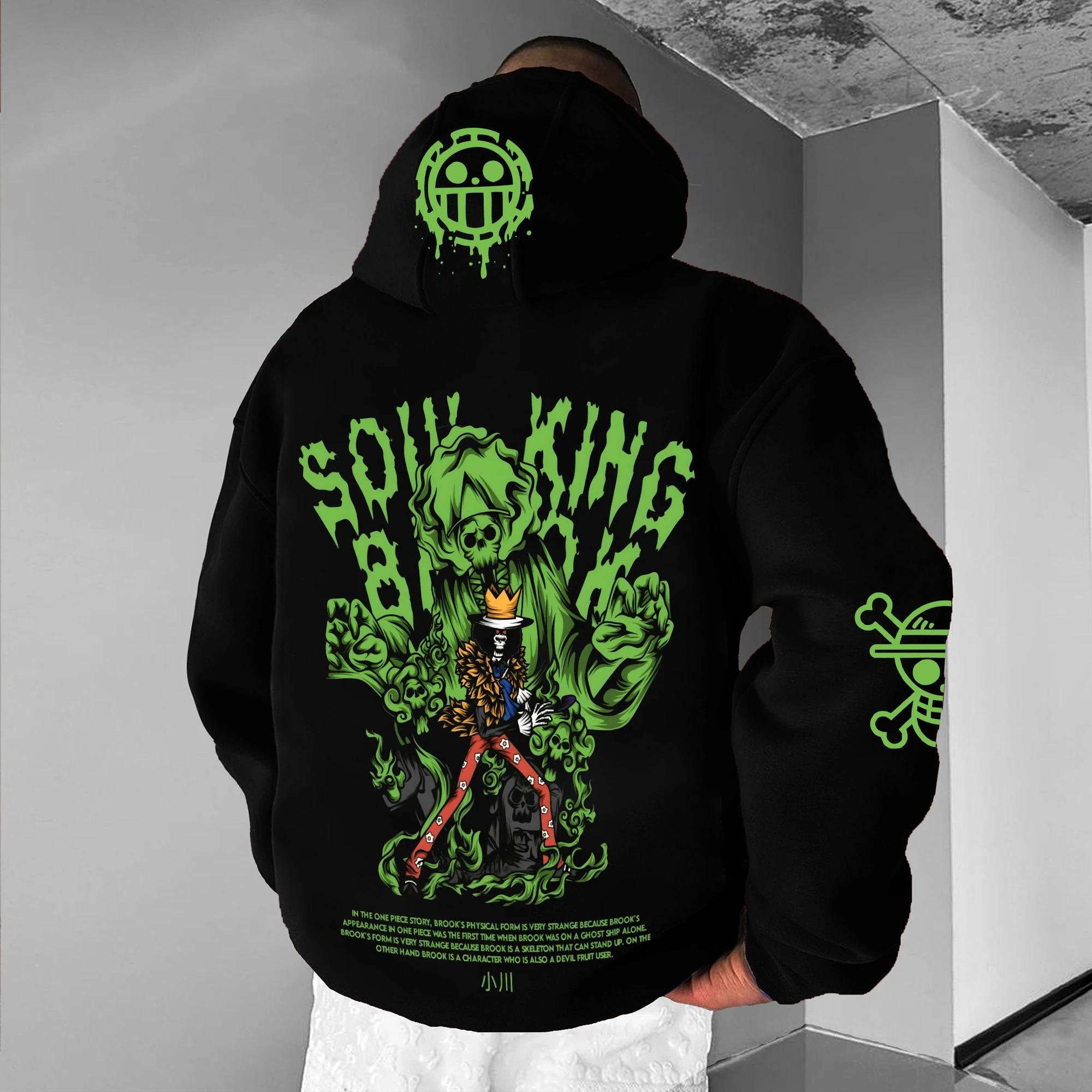 قطعة واحدة من الرسوم المتحركة اليابانية للخريف والشتاء ذات الطابع الكلاسيكي للرجال والنساء، سترة كاجوال ومريحة #2