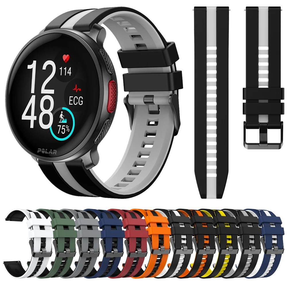 Силиконовый ремешок для Polar Vantage V3 M2/M Grit X Pro Titan Band, сменный Браслет для Polar Ignite 3 2 Unite Pacer, 20 мм 22 мм