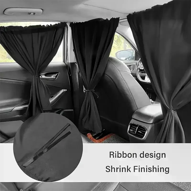 2/4Pcs Car Privacy Curtain Set Window Shade Privacy Travel Nap Night Car Camping Detachable Simple Curtain