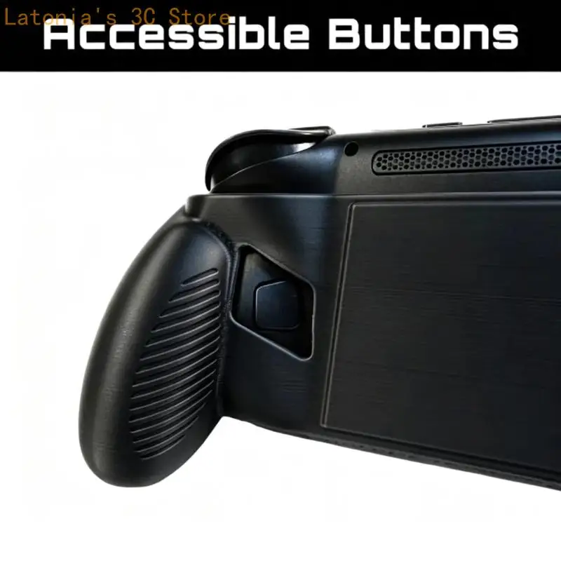 Handheld-Spielgriff für Retroid Pocket 6, 3D-gedruckte Griffschale mit freiliegenden vorderen Bedienelementen und unterer – Detail 4