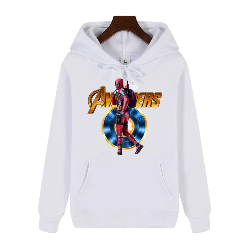 Autumn and winter comfortable soft thickening Marvel Deadpool Fun printed men's high quality casual fashion street hoodie