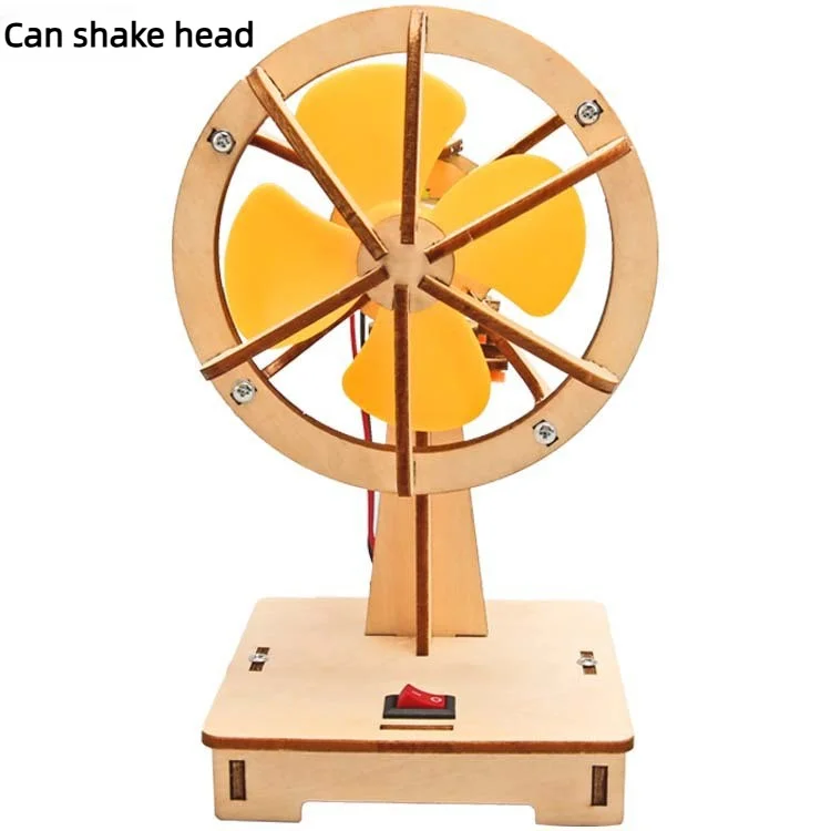 Kreativer DIY-Holzventilator für Kinder – Wissenschafts- und Technik-Bastelset für Grundschüler – Pädagogisches handgefertigtes Montagespielzeug