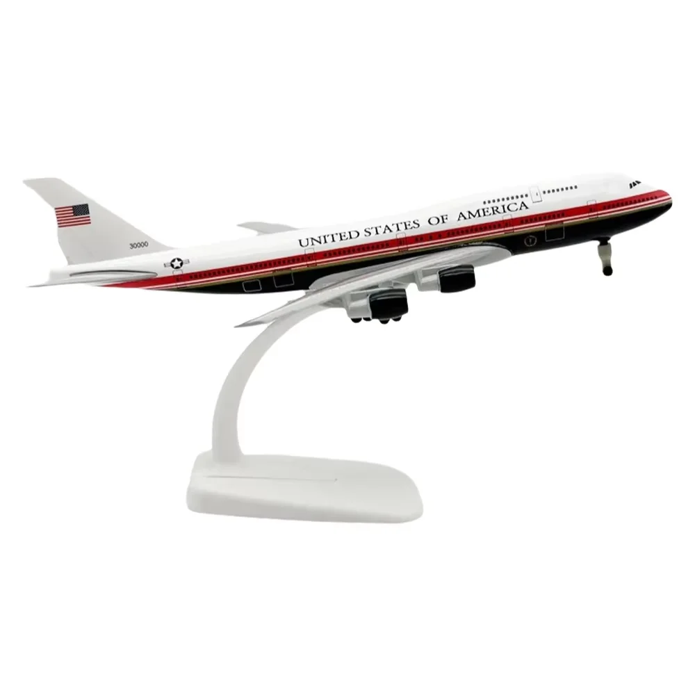 New 20cm Miniature Airplane Air Force One B747-200 Airplane Model Kit with Stand for Adult Aviation Souvenir Gift or Plane Toy view 5