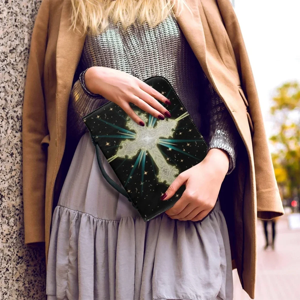 Bolsas com estampa de cruz cristã para mulheres, capa requintada da bíblia, livros de estudo sagrado, caixa de armazenamento da bíblia do evangelho, nova moda quente