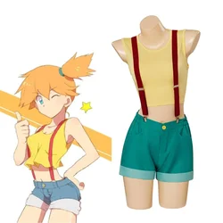 Misty Cosplay Costume Sexy Crop Top Shorts Set Halloween Carnival Party Streetwear