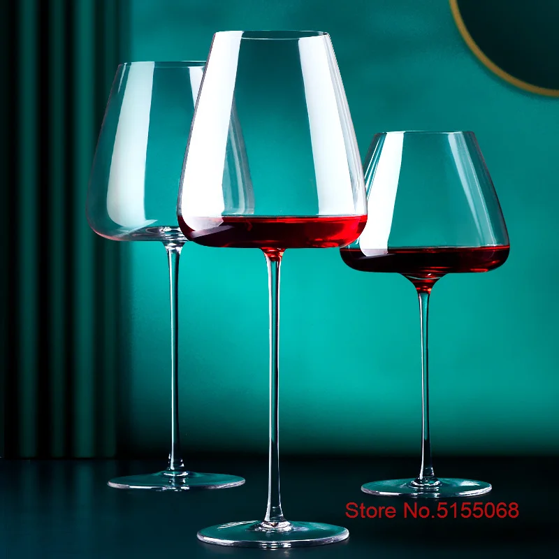 Top Quality Sommelier Black Tie Burgundy Red Rod Wine Glass Austria Design Series Crystal Bordeaux Sherry Goblet Champagne Flute