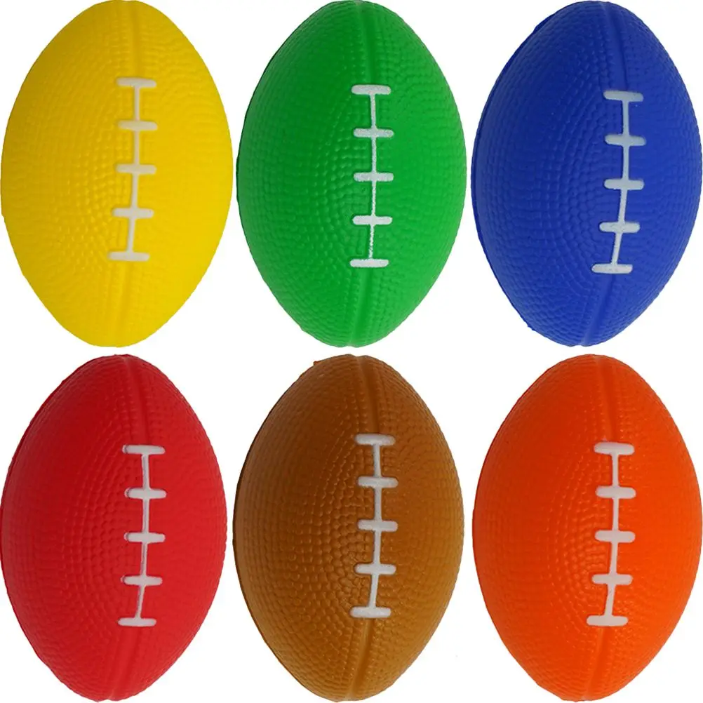 

6 Pcs Stress Reliever Vent Football Office Kids Toys Pu Sponge Mini Footballs for
