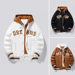 High Quality Varsity Baseball Uniform Jacket Men's Autumn New Trendy Brand All-match Student Hooded Jacket Plus Size Coats Women