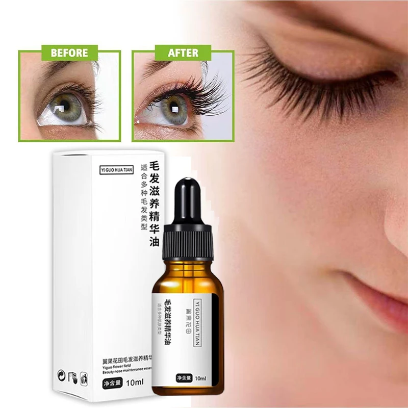 Olejek do włosów dla kobiet i mężczyzn, rzęsy, brwi, zagęszczający włosy, nawilżający, naturalny, wydłużający, czarny, kręcony, delikatny i bezśladowy.