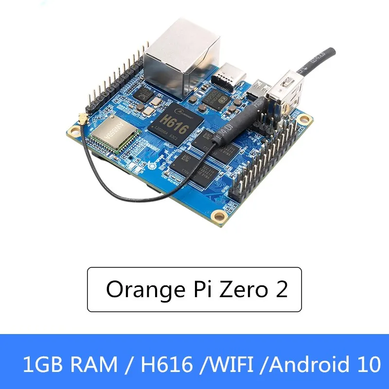 Laranja pi zero 2 1gb ram com suporte de chip allwinner h616 bt wif executar android 10 ubuntu debian os única placa opcional caso