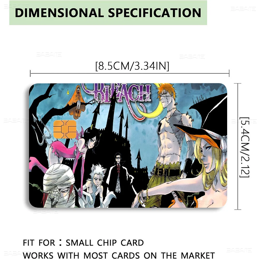 Anime BLEACH Kurosaki Ichigo 100% Hot Sale Amine Credit Debit Bank Card Bus Card Film Skin Sticker