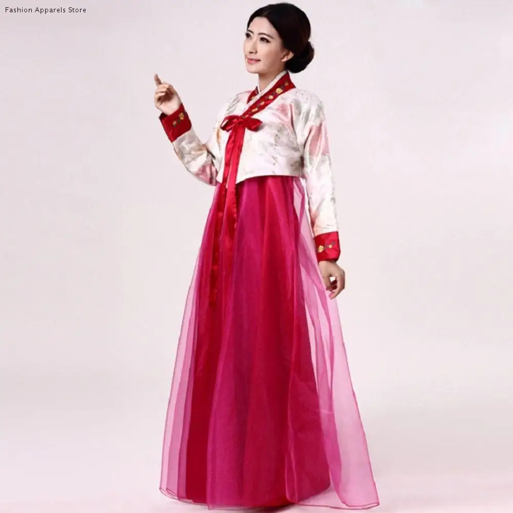 

Dae Jang Geum Traditional Korean Clothing Embroidery Korean Korean Hanbok Dress Retro Ethnic Style Stage Dance Costume Wedding