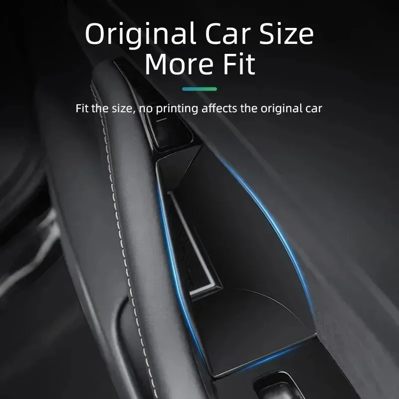 Für Tesla Model 3/3 Highland Y/Y Juniper Auto-Seitentürgriff Aufbewahrungsbox ABS/Flock Organizer Behälter Zubehör Ordnungssystem