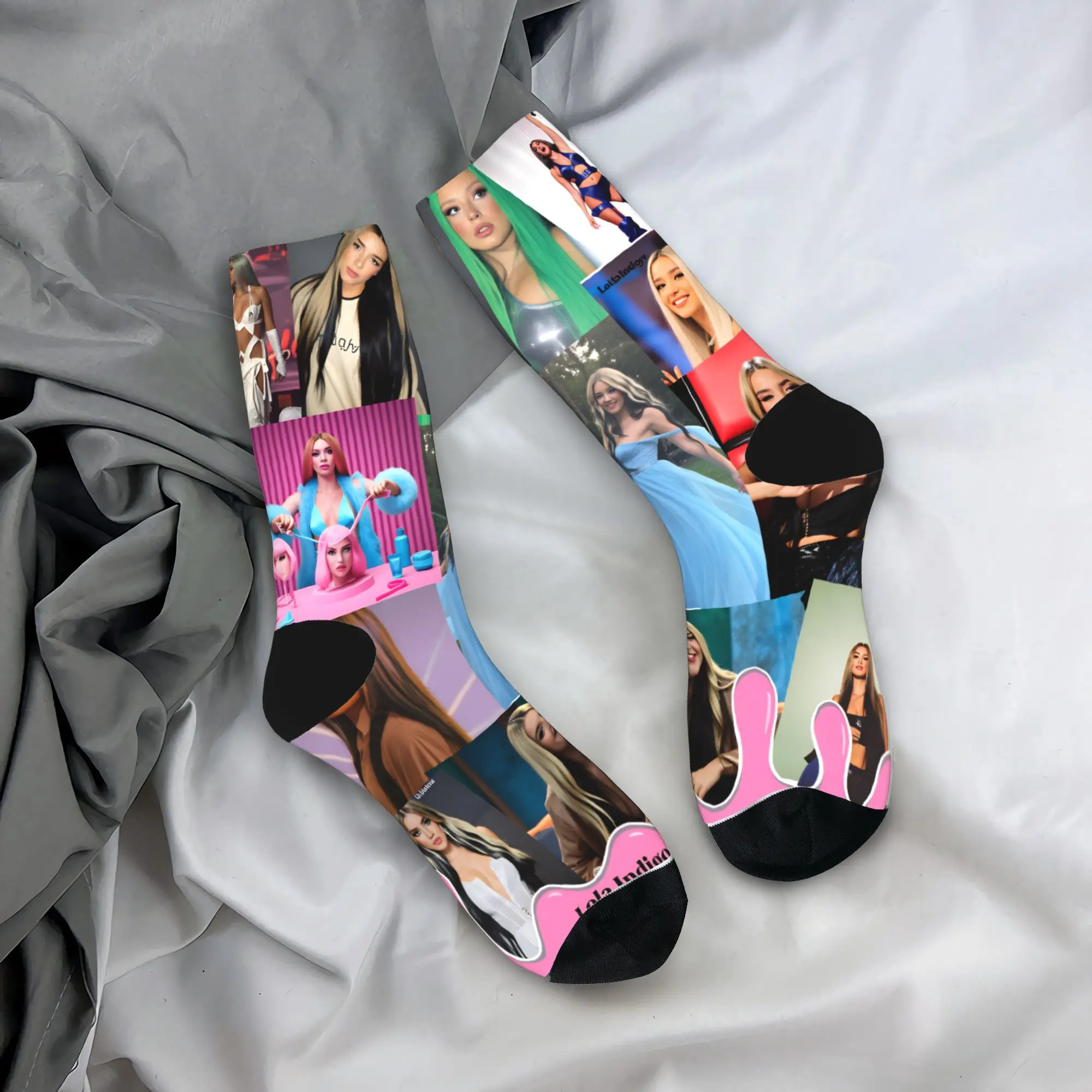 

Носки Lolas Indigos Singer, ретро-носки, зимние нескользящие носки для пар, качественные графические носки для занятий спортом на открытом воздухе