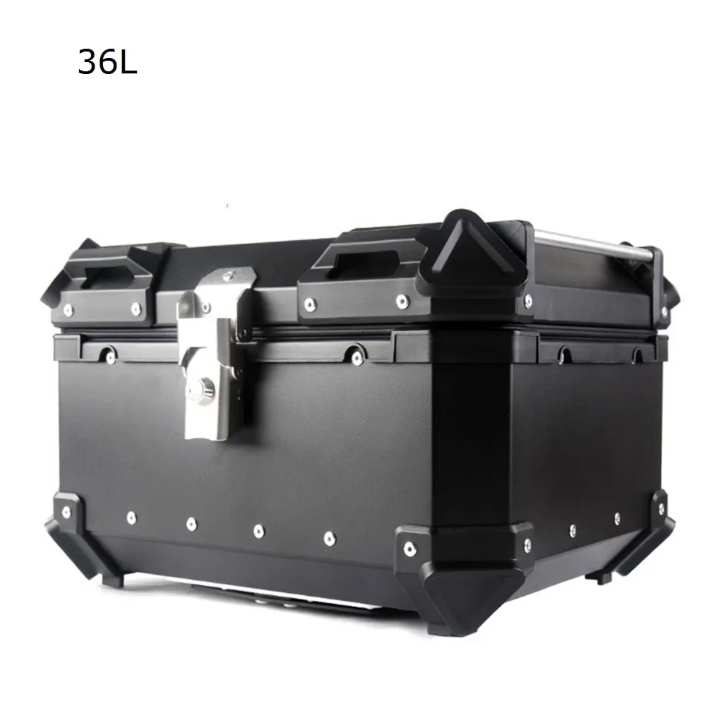 

36L Universal Motorcycle Aluminum Alloy Tail Box Trunk Luggage Case Electric Motorbike Waterproof Tail Box Storage Box Toolbox