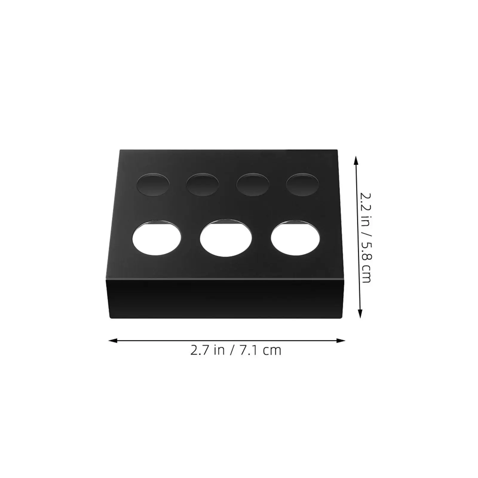 5Pcs Scratch-Resistant Iron Pigment Cup Organizer 7-Slot Tattoo Ink Cap Holder Stand for Makeup Studio Paint Mixing Workspace