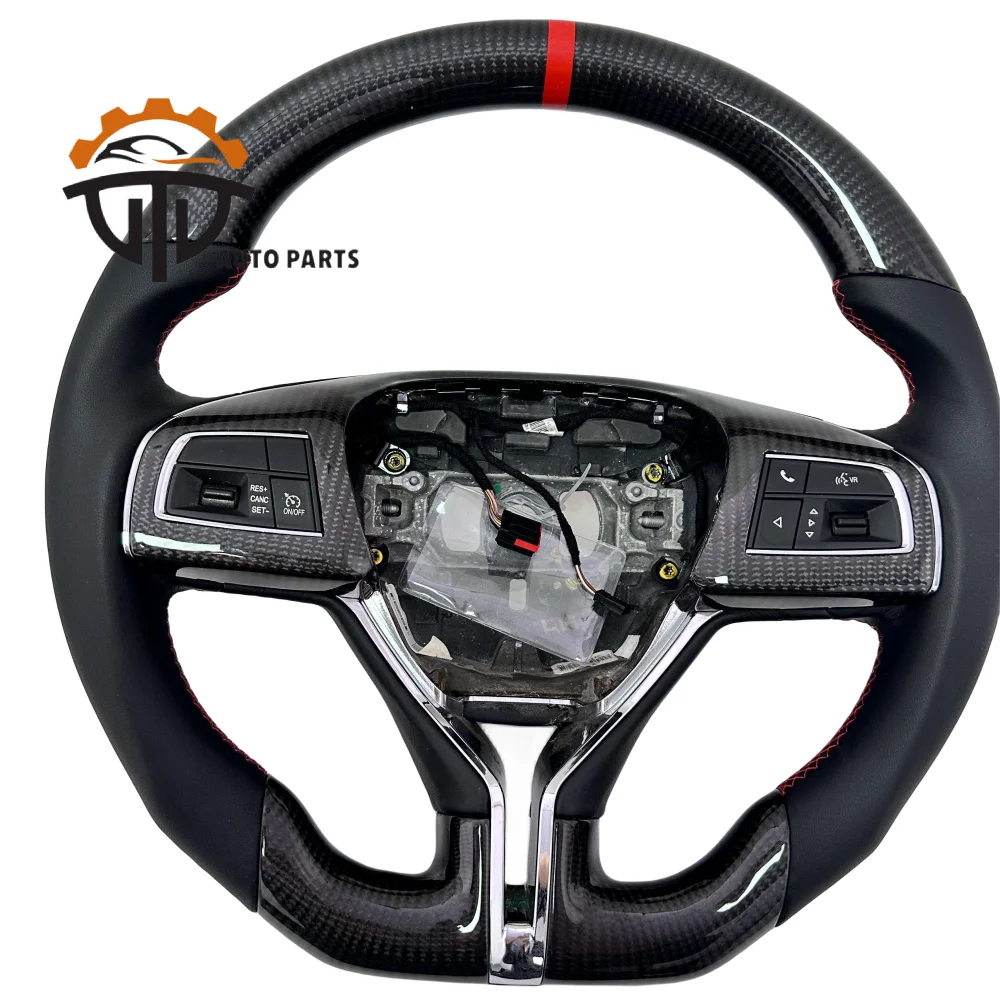 

Factory Price Glossy Carbon Fiber Steering Wheel With Suede Leather For Maserati Ghibli