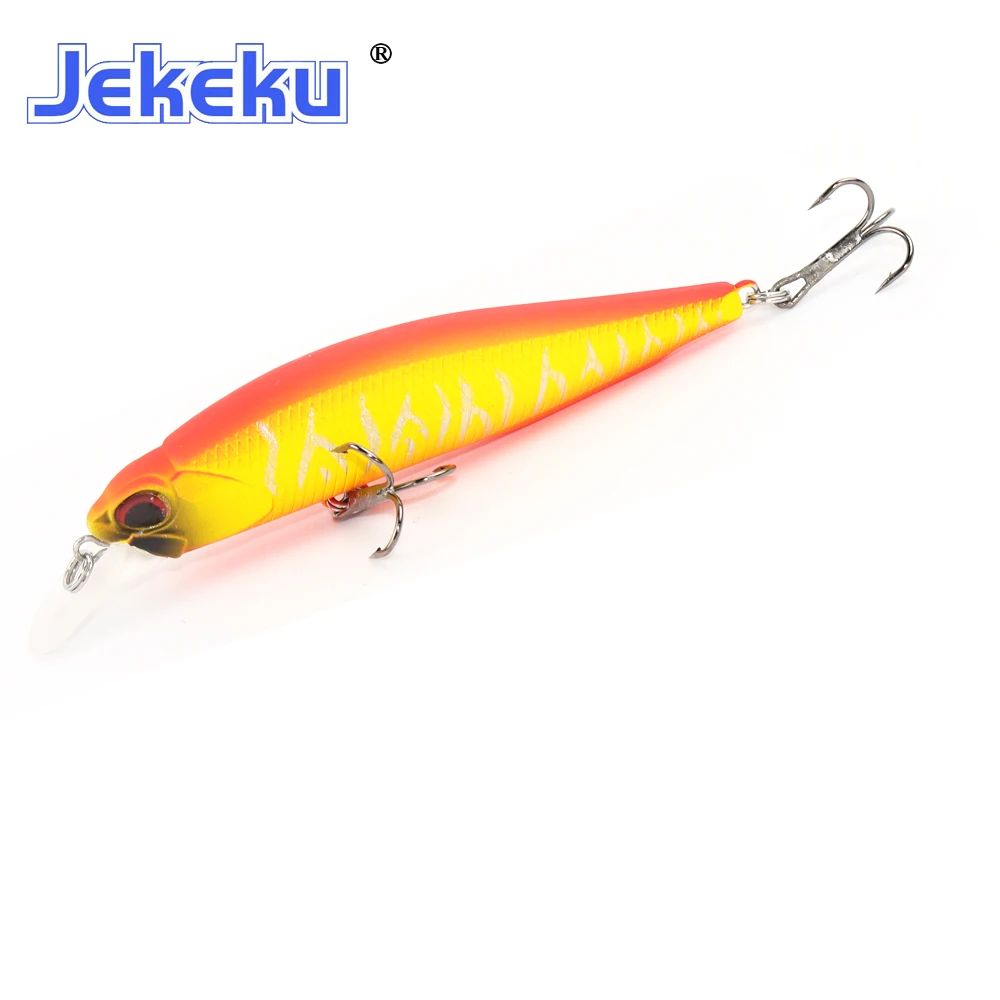 JEKEKU NEW 1pc 75mm 8.5g Hard Minnow Bait with 2 Hooks Wobbler Minnow Artificial Fishing Lure Hot Model Professional Minnow