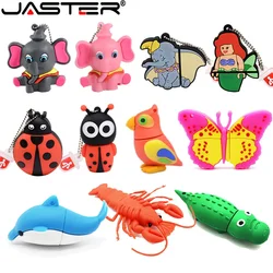 JASTER Dolphin USB флэш-накопители 64 ГБ Русалка Божья коровка Pen Drive 32 ГБ Память-бабочка 16 ГБ Омар Слон Креативные подарки