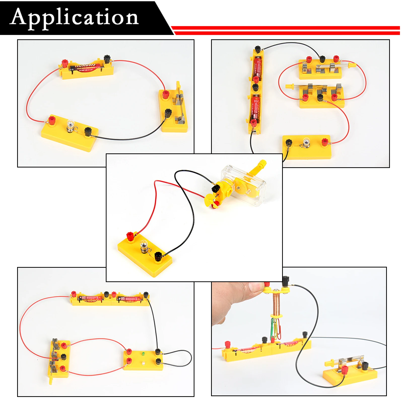 Electric Kids Toy Basic Circuit Electricity Magnetism Learning Kit Physics Teaching Aids Education New DIY Assembly Experiment