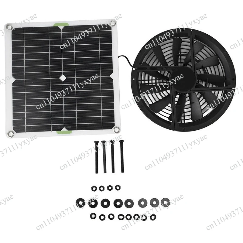 Monocrystalline 12W12V solar panel exhaust fan, chicken coop, greenhouse RV fan 10-inch vent