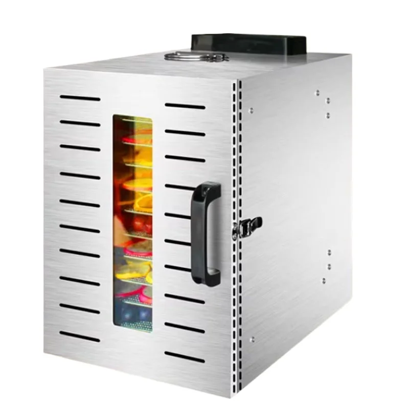 

12-слойная коммерческая сушилка для продуктов с регулируемой температурой, эффективная сушка фруктов, овощей, трав, энергосберегающая