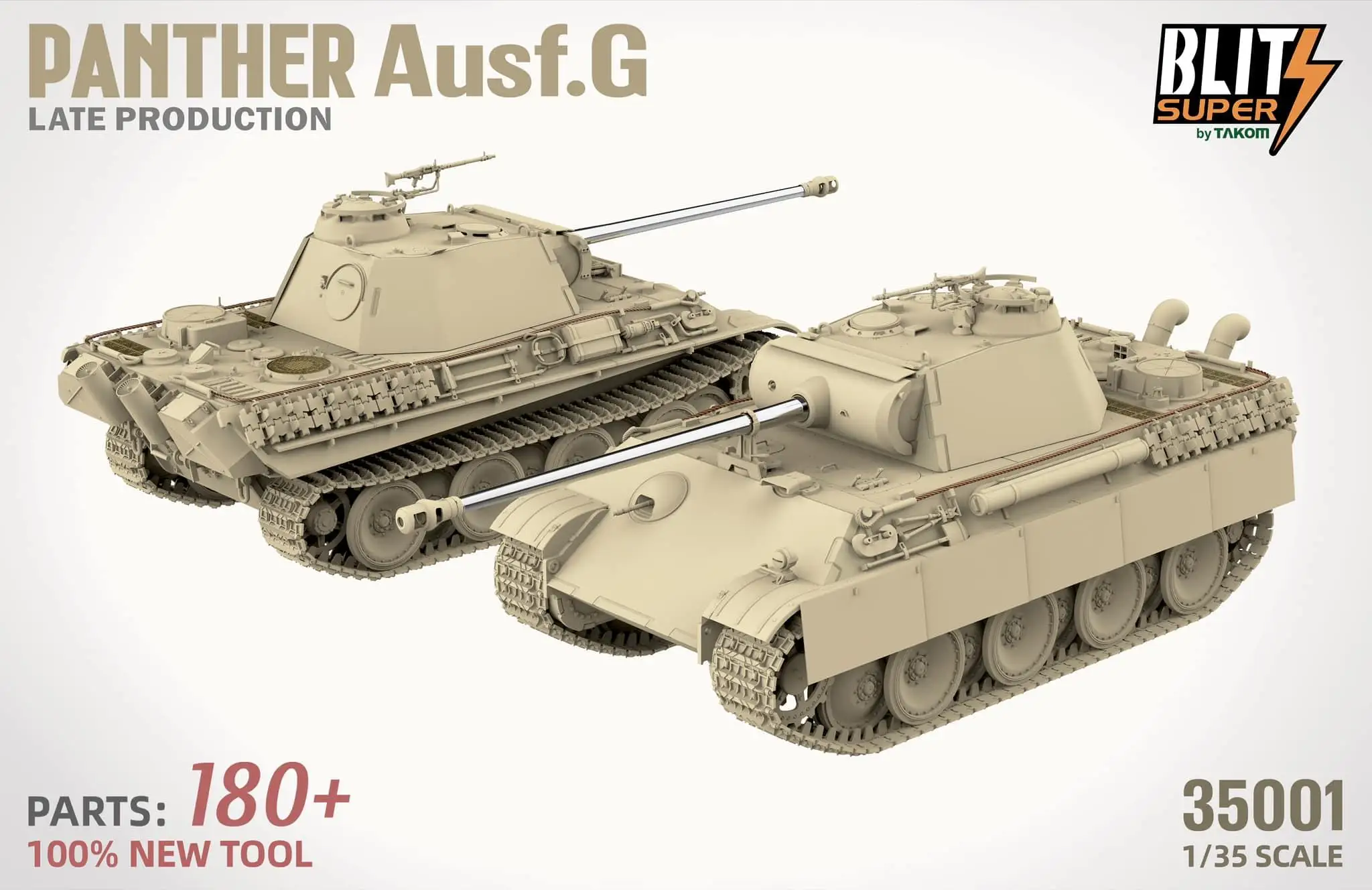 TAKOM 35001 1/35 Panther Ausf.G Late Production (Blitz Super) Model Kit